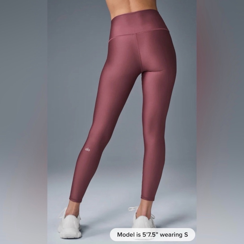 Alo Yoga High waist airlift Burgundy Truffle Leggings